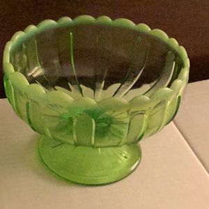 Jefferson Glass Opalescent Scalloped Rim Popsicle Stick Bowl/Compote